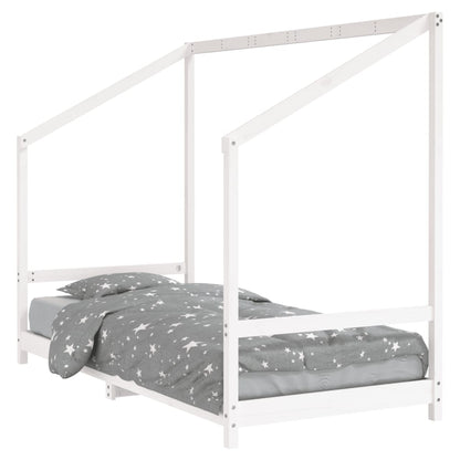 Giroletto per Bambini Bianco 90x200cm in Legno Massello di Pino - homemem39