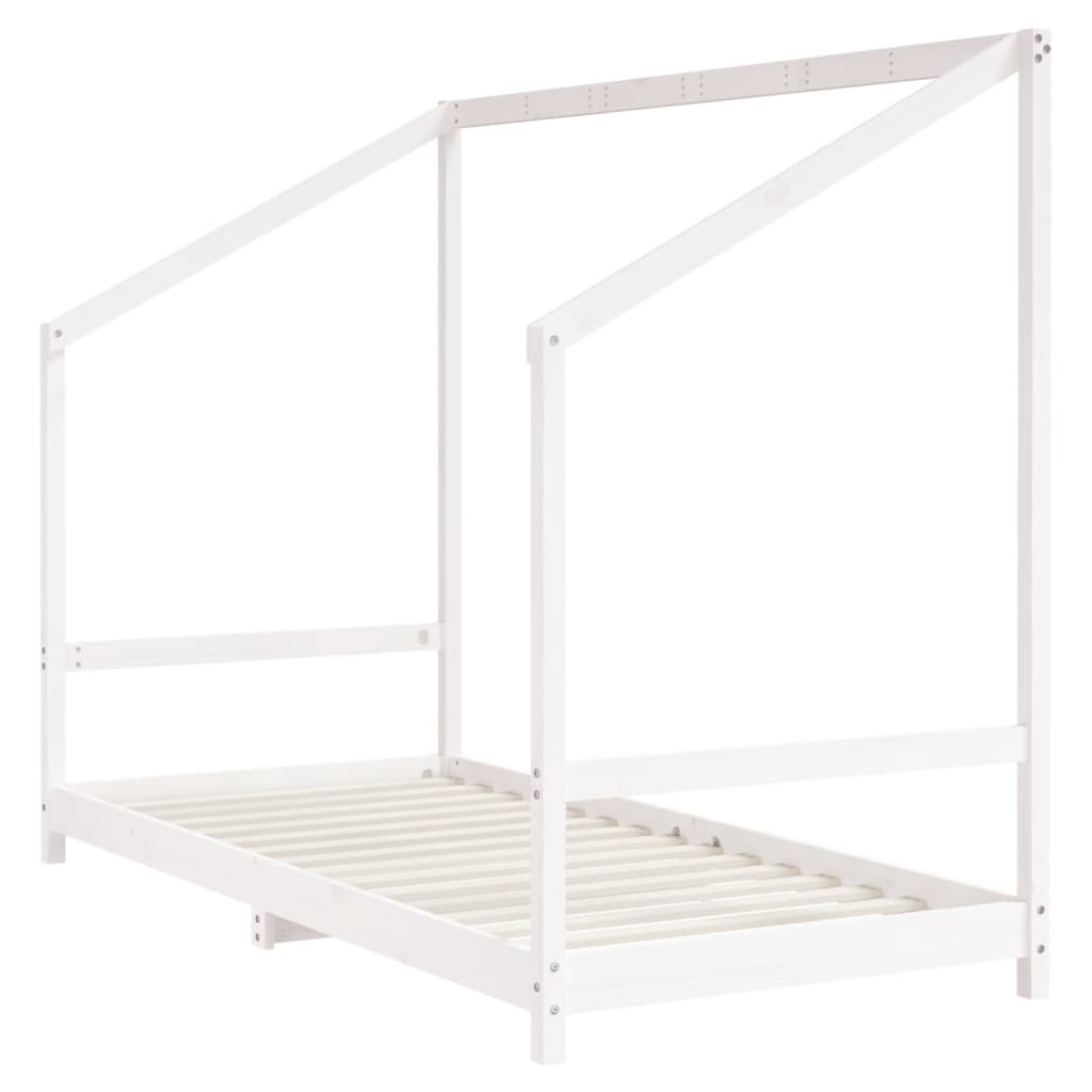 Giroletto per Bambini Bianco 90x200cm in Legno Massello di Pino - homemem39