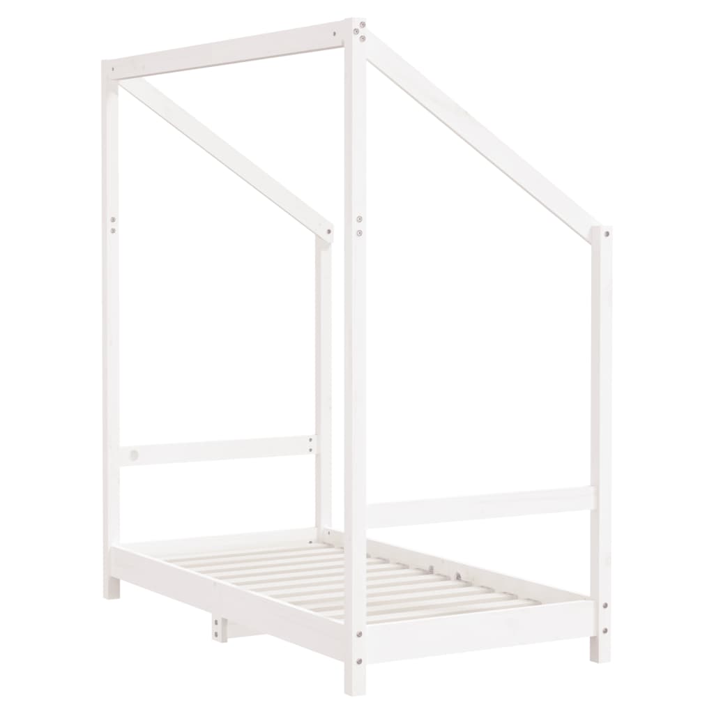 Giroletto per Bambini Bianco 70x140cm in Legno Massello di Pino - homemem39