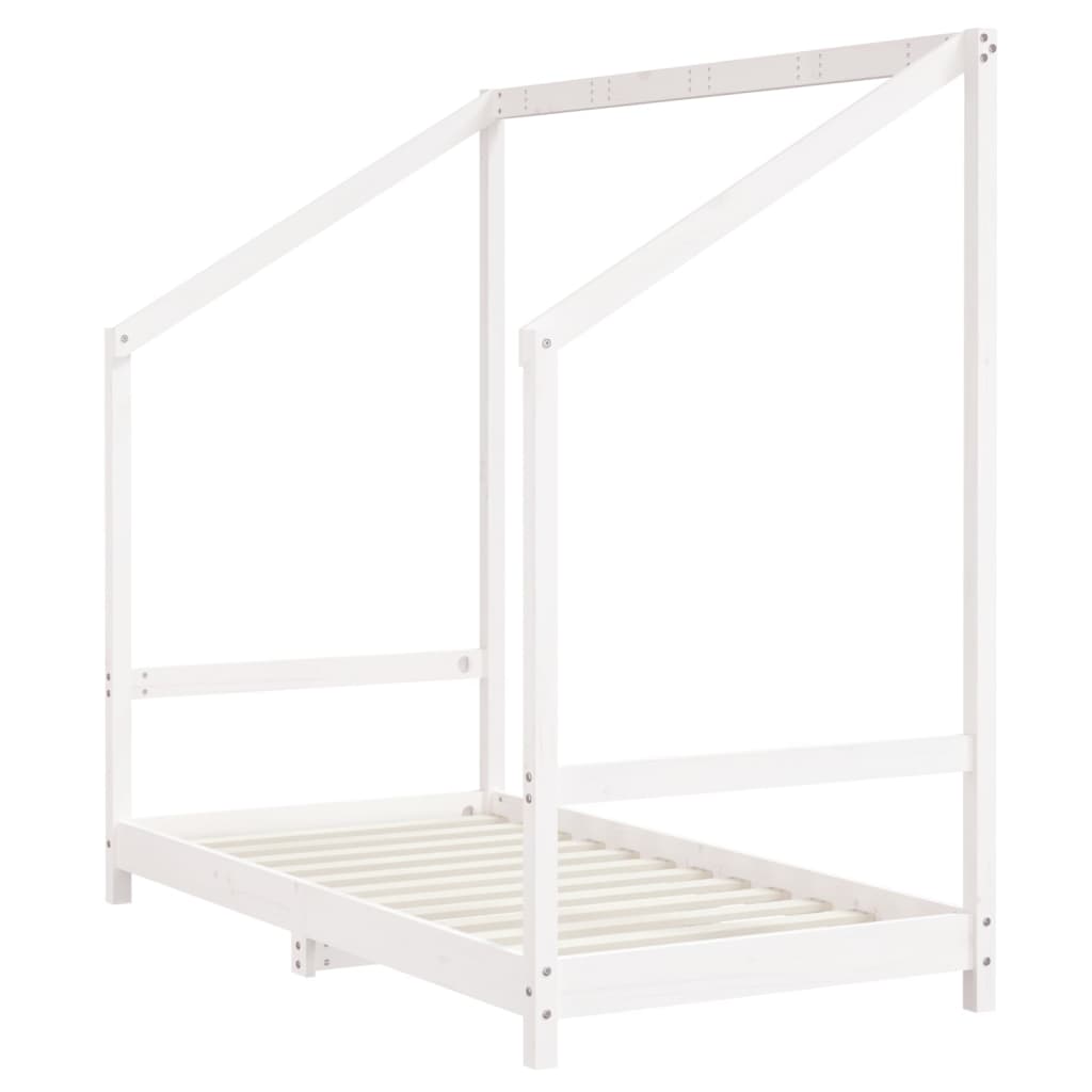 Giroletto per Bambini Bianco 80x160cm in Legno Massello di Pino - homemem39