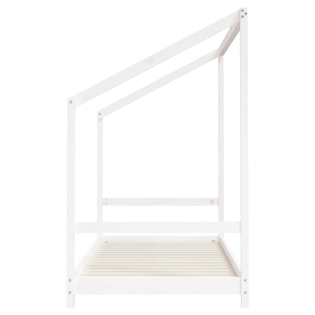 Giroletto per Bambini Bianco 90x190cm in Legno Massello di Pino - homemem39