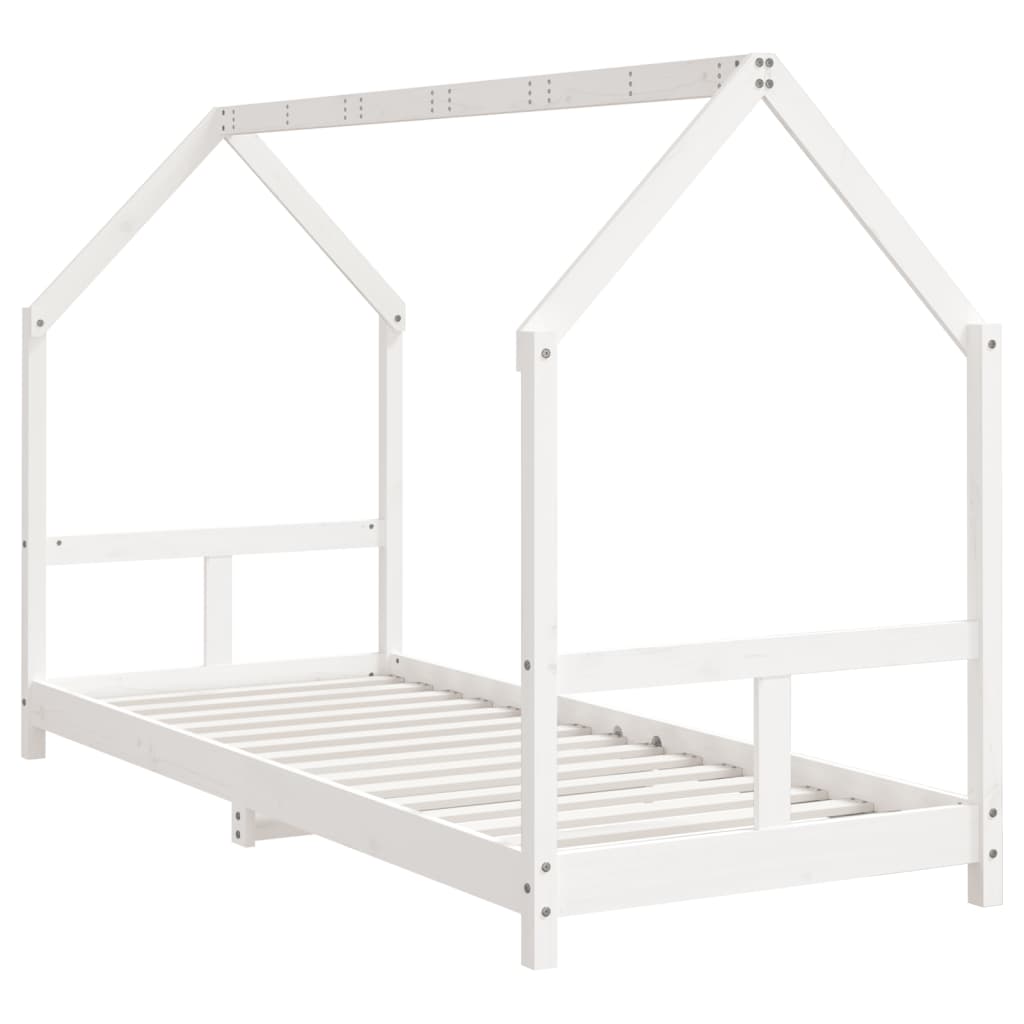 Giroletto per Bambini Bianco 80x200cm in Legno Massello di Pino - homemem39