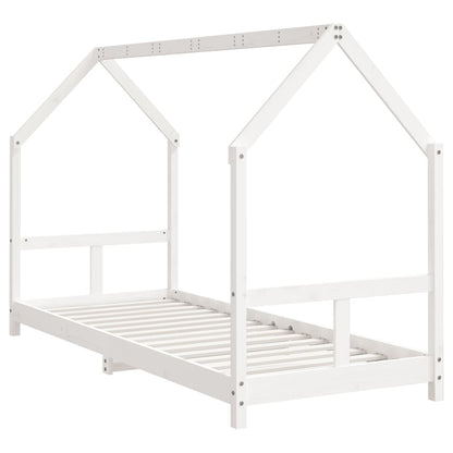 Giroletto per Bambini Bianco 80x200cm in Legno Massello di Pino - homemem39