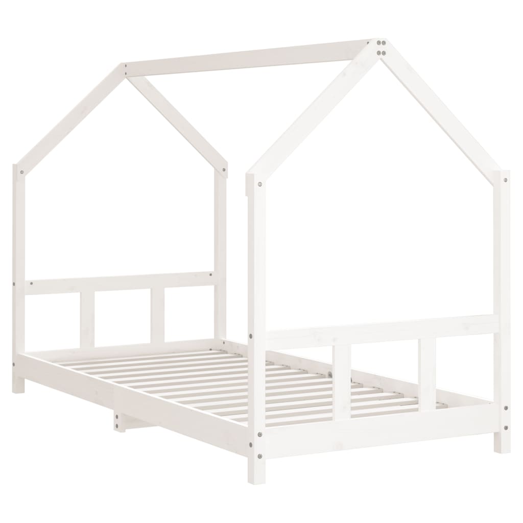 Giroletto per Bambini Bianco 90x200cm in Legno Massello di Pino - homemem39