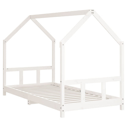 Giroletto per Bambini Bianco 90x200cm in Legno Massello di Pino - homemem39