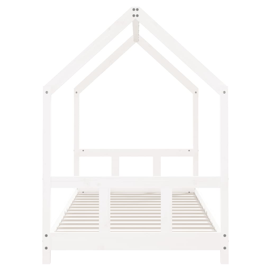 Giroletto per Bambini Bianco 90x200cm in Legno Massello di Pino - homemem39