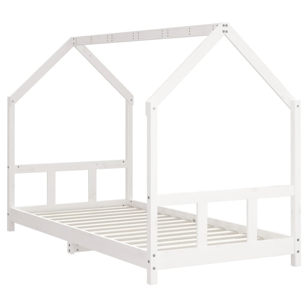 Giroletto per Bambini Bianco 90x200cm in Legno Massello di Pino - homemem39