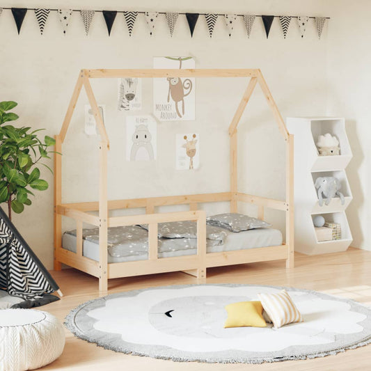 Giroletto per Bambini 70x140 cm in Legno Massello di Pino - homemem39