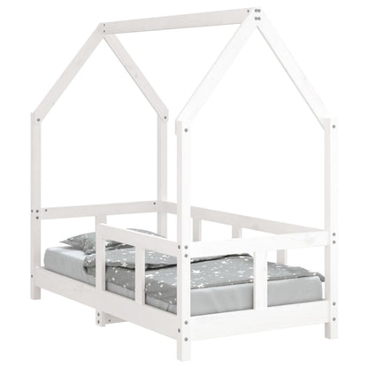 Giroletto per Bambini Bianco 70x140cm in Legno Massello di Pino - homemem39