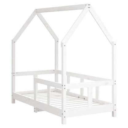 Giroletto per Bambini Bianco 70x140cm in Legno Massello di Pino - homemem39