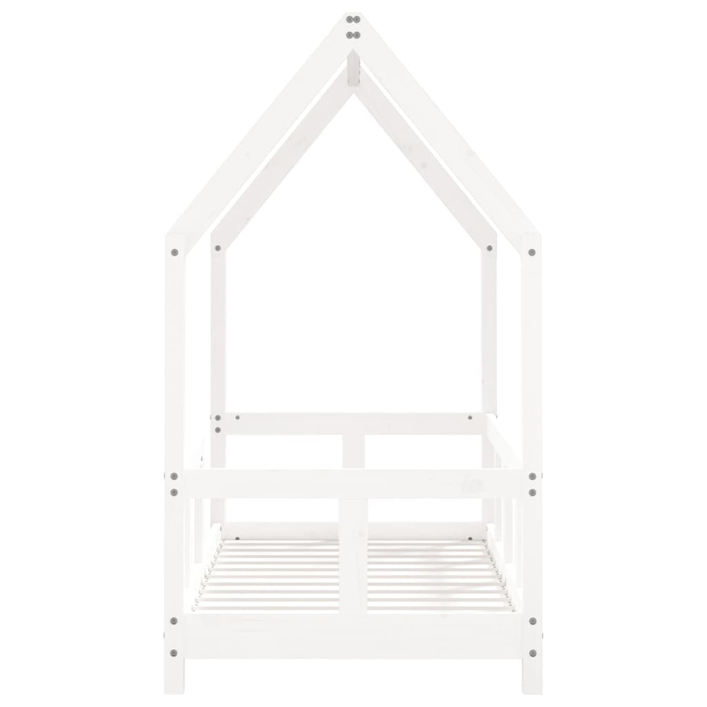 Giroletto per Bambini Bianco 70x140cm in Legno Massello di Pino - homemem39