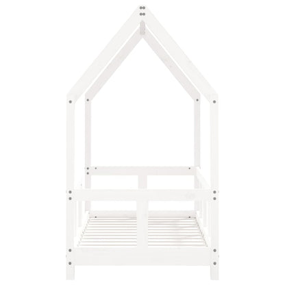 Giroletto per Bambini Bianco 70x140cm in Legno Massello di Pino - homemem39