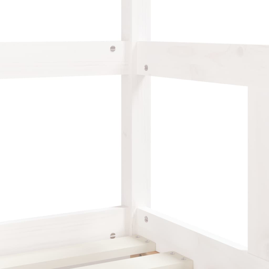 Giroletto per Bambini Bianco 70x140cm in Legno Massello di Pino - homemem39