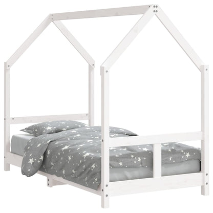 Giroletto per Bambini Bianco 80x160cm in Legno Massello di Pino - homemem39