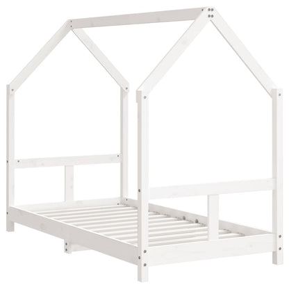 Giroletto per Bambini Bianco 80x160cm in Legno Massello di Pino - homemem39