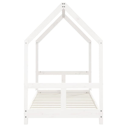 Giroletto per Bambini Bianco 80x160cm in Legno Massello di Pino - homemem39