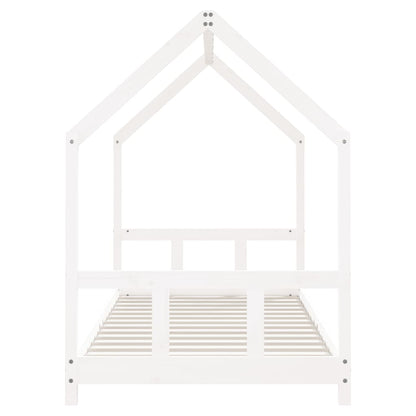 Giroletto per Bambini Bianco 90x190cm in Legno Massello di Pino - homemem39