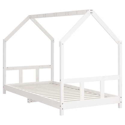 Giroletto per Bambini Bianco 90x190cm in Legno Massello di Pino - homemem39