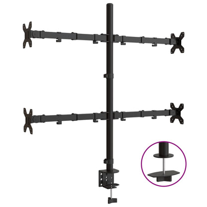 Supporto per Monitor in Acciaio Nero VESA 75/100 mm - homemem39