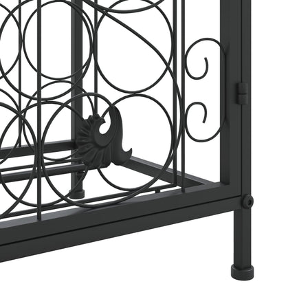 Portavini da 33 Bottiglie Nero 45x36x100cm in Ferro Battuto