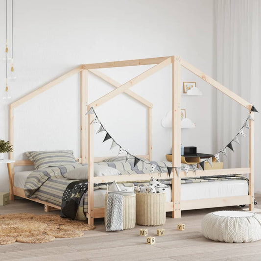 Giroletto per Bambini 2x(90x200) cm in Legno Massello di Pino | homemem39