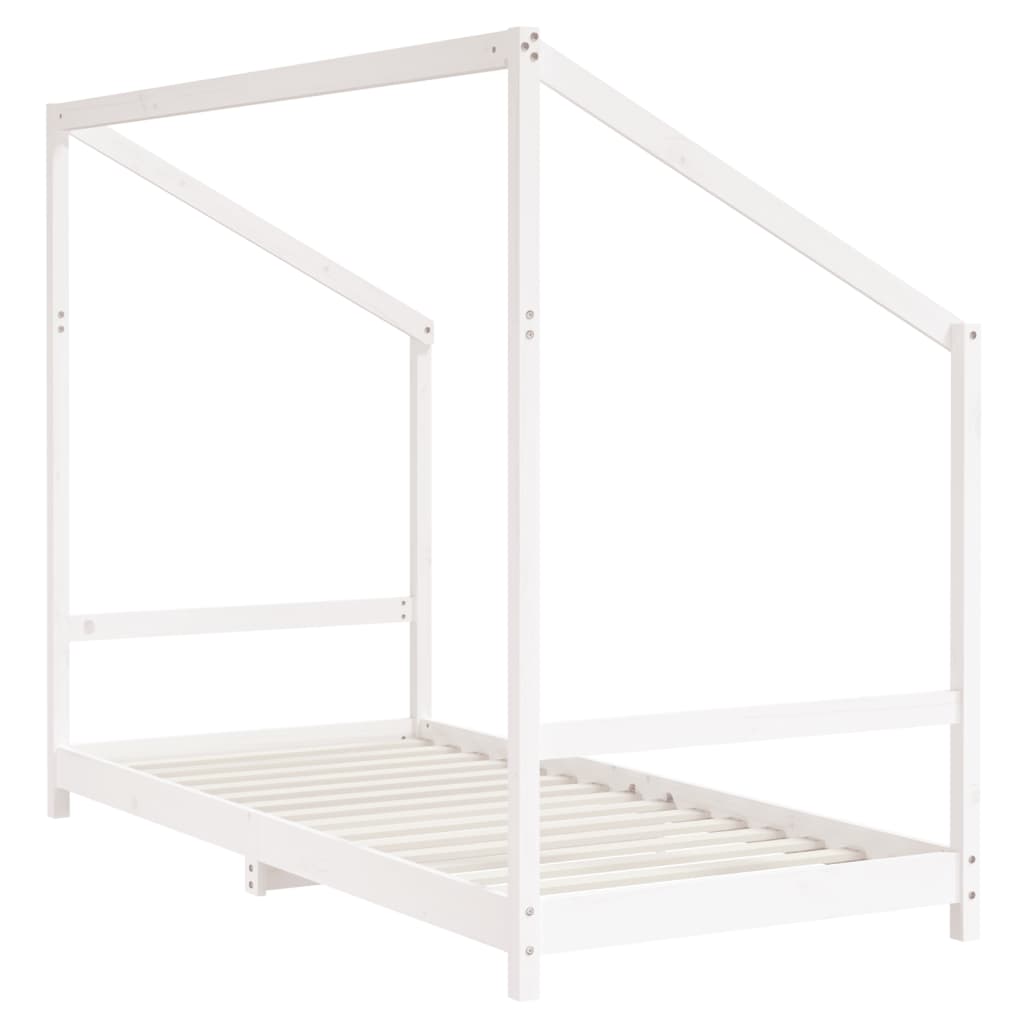Giroletto per Bambini Bianco 2x(90x200) cm Legno Massello Pino - homemem39