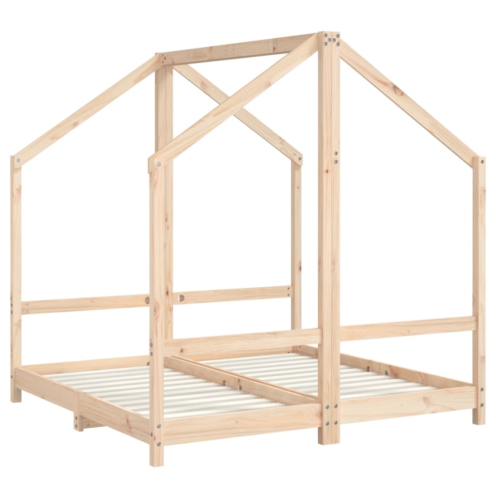 Giroletto per Bambini 2x(70x140) cm in Legno Massello di Pino - homemem39