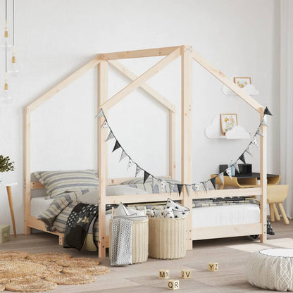 Giroletto per Bambini 2x(70x140) cm in Legno Massello di Pino - homemem39