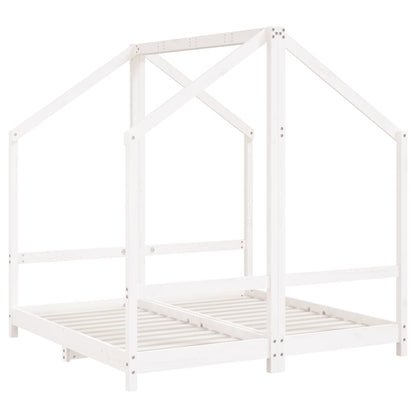 Giroletto per Bambini Bianco 2x(70x140)cm Legno Massello Pino - homemem39