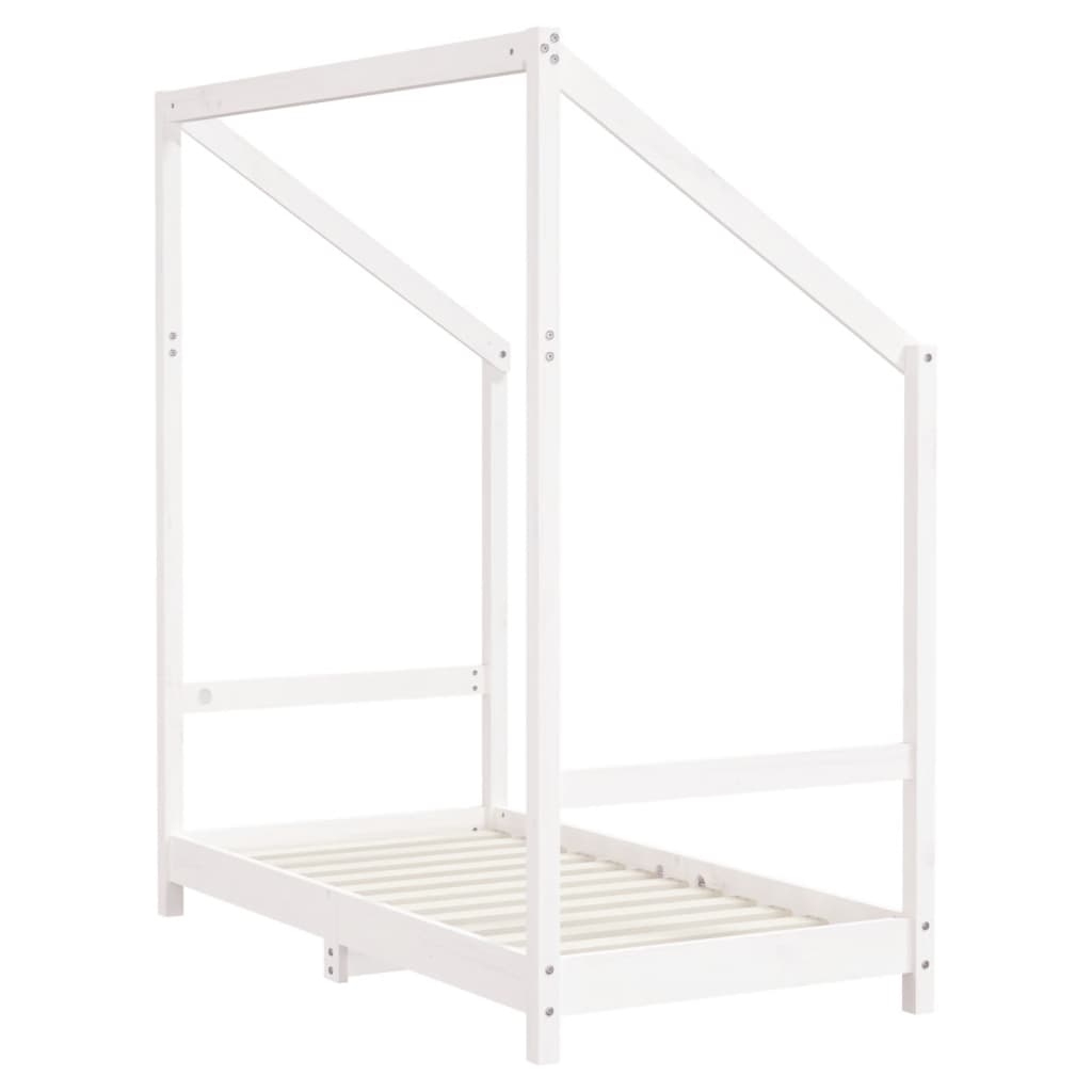Giroletto per Bambini Bianco 2x(70x140)cm Legno Massello Pino - homemem39