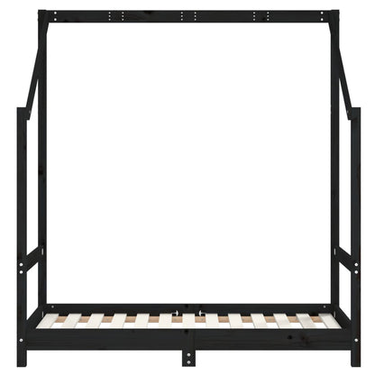 Giroletto per Bambini Nero 2x(70x140) cm Legno Massello di Pino - homemem39