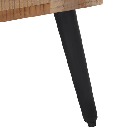 Tavolino da Salotto Grigio 55x55x40cm Massello Teak di Recupero | homemem39