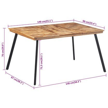 Tavolo da Pranzo 148x97x76 cm in Legno Massello di Teak - homemem39