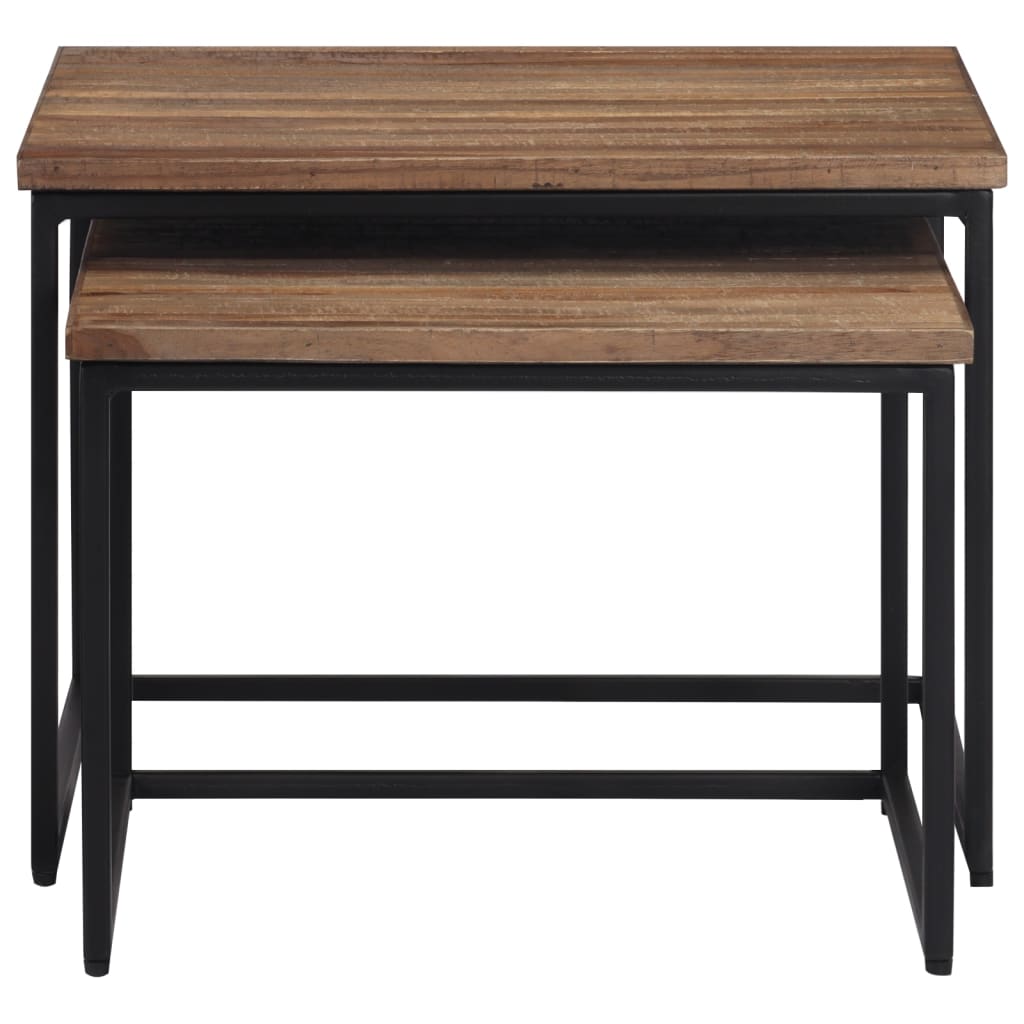 Tavolini a Incastro 2 pz in Legno Massello di Teak | homemem39