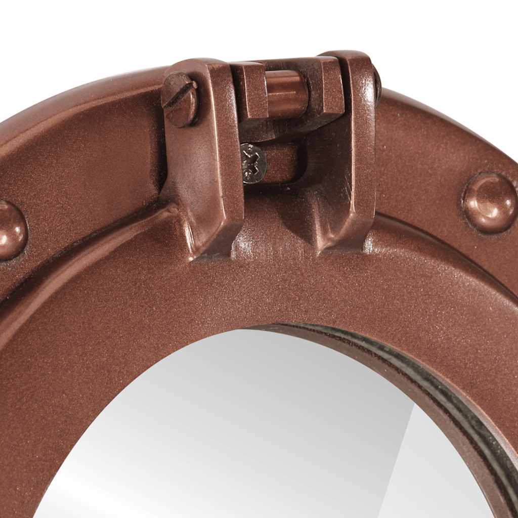 Specchio da Parete Design Oblò Ø30 cm in Alluminio e Vetro | homemem39