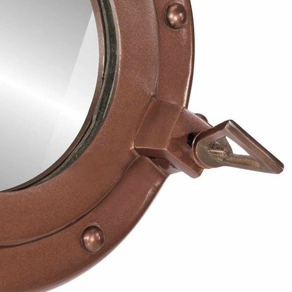 Specchio da Parete Design Oblò Ø30 cm in Alluminio e Vetro | homemem39