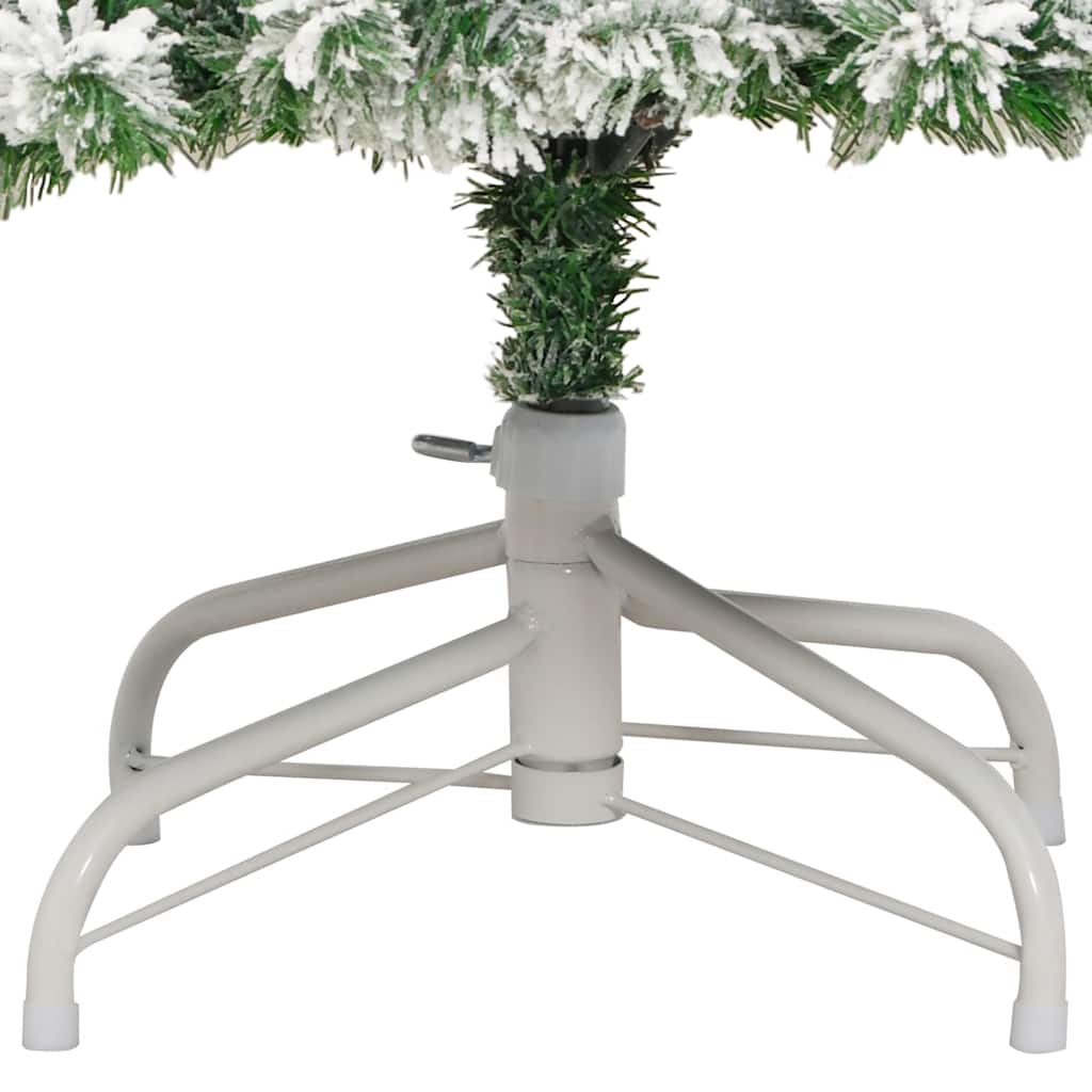 Albero Natale Artificiale Incernierato con Neve Fioccata 180 cm