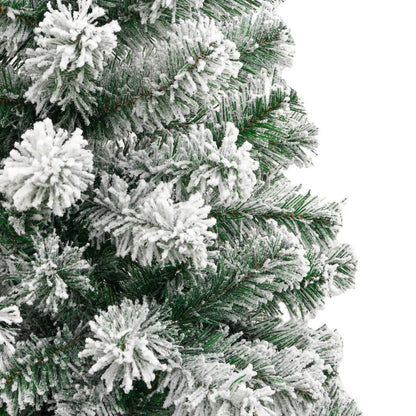 Albero Natale Artificiale Incernierato con Neve Fioccata 240 cm