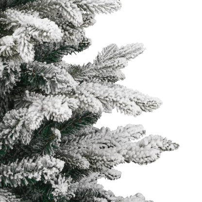 Albero Natale Artificiale Incernierato con Neve Fioccata 120 cm