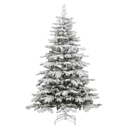 Albero Natale Artificiale Incernierato con Neve Fioccata 180 cm