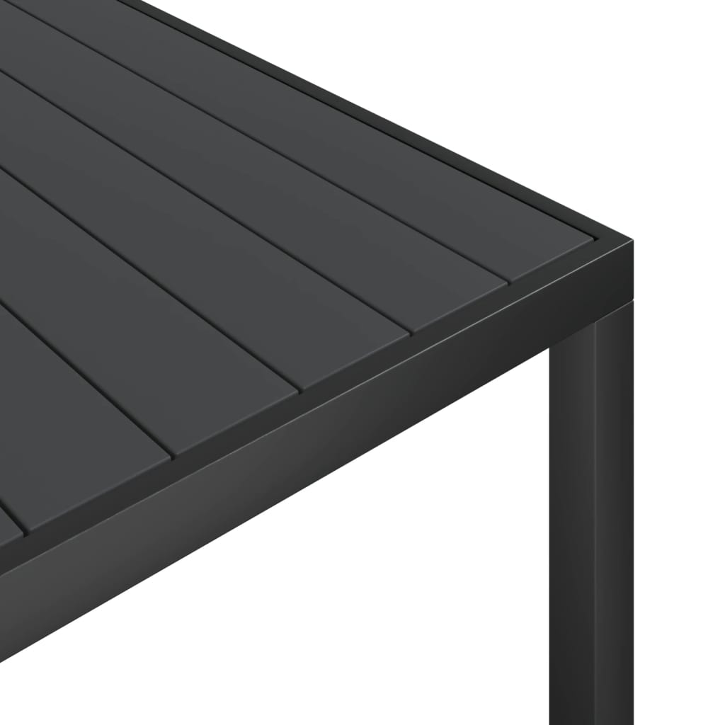Set da Pranzo da Giardino 7 pz Nero in Alluminio | homemem39