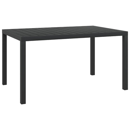 Set da Pranzo da Giardino 7 pz Nero in Alluminio | homemem39