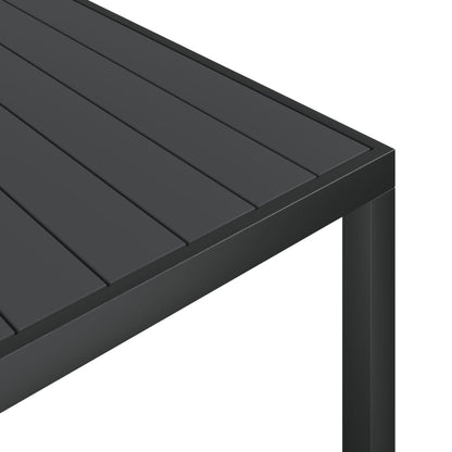 Set da Pranzo da Giardino 7 pz Nero in Alluminio | homemem39
