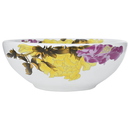 Lavabo da Appoggio Multicolore Rotondo Φ41x14 cm Ceramica - homemem39