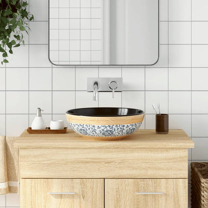 Lavabo da Appoggio Multicolore Rotondo Φ41x14 cm Ceramica - homemem39