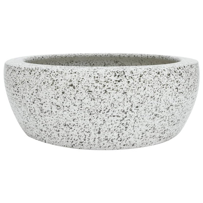 Lavabo da Appoggio Grigio Rotondo Φ41x14 cm Ceramica - homemem39