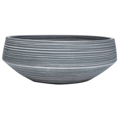Lavabo da Appoggio Grigio Rotondo Φ41x14 cm Ceramica - homemem39