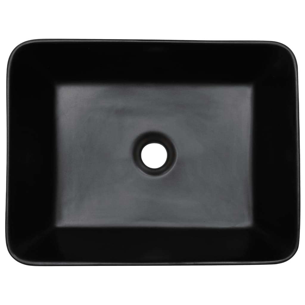 Lavabo Appoggio Nero e Blu Rettangolare 46x35,5x13 cm Ceramica - homemem39
