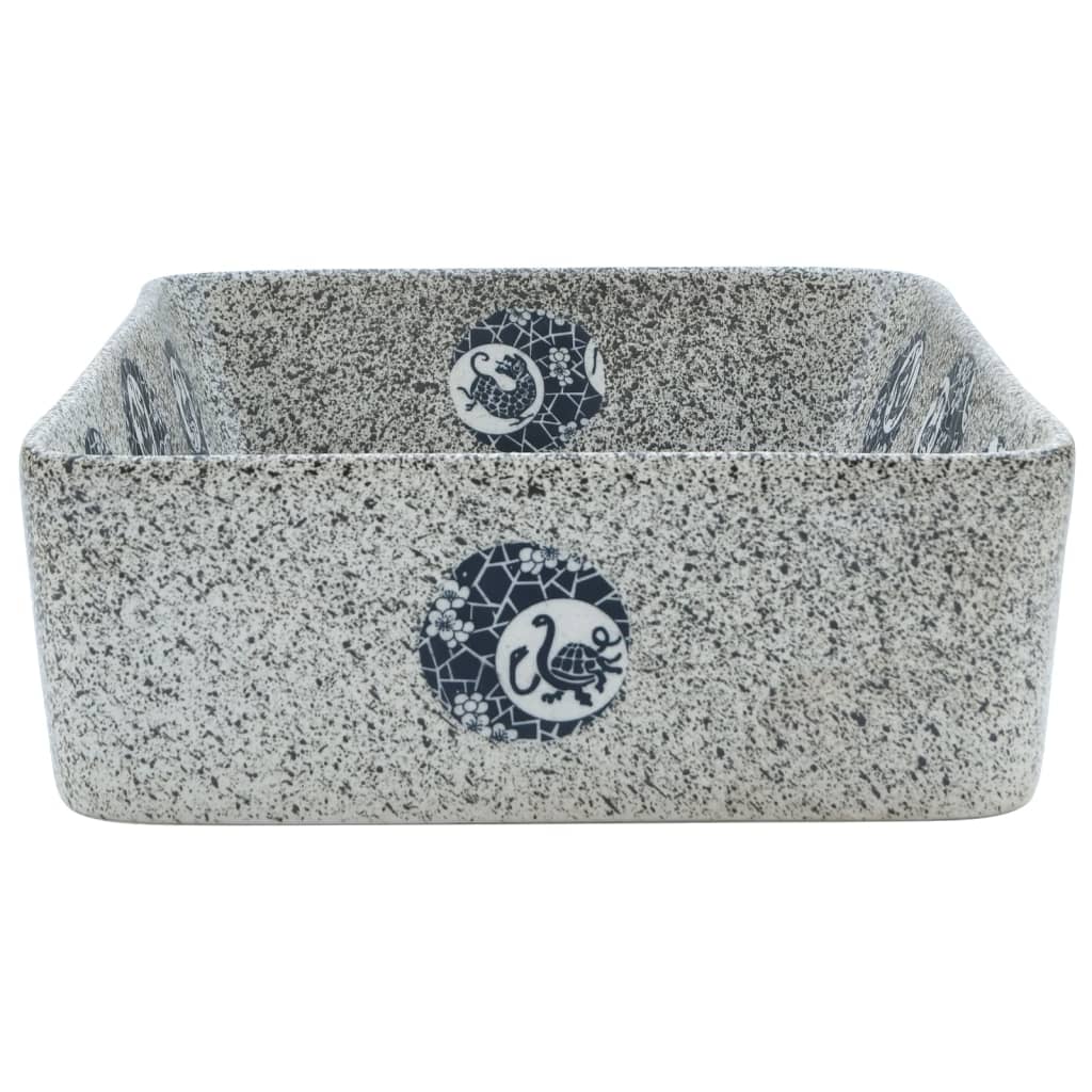 Lavabo Appoggio Multicolore Rettangolare 46x35,5x13 cm Ceramica
