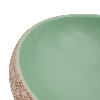 Lavabo da Appoggio Verde e Marrone Ovale 59x40x15 cm Ceramica - homemem39